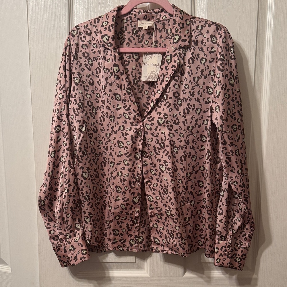 Pink Leopard Print Women's Top